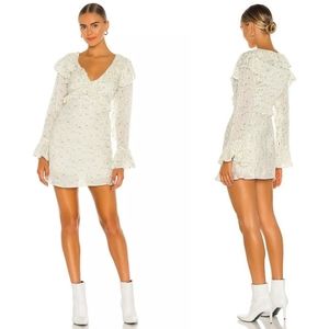 Free People Sweetest Thing Mini Dress Color: Ivory Combo